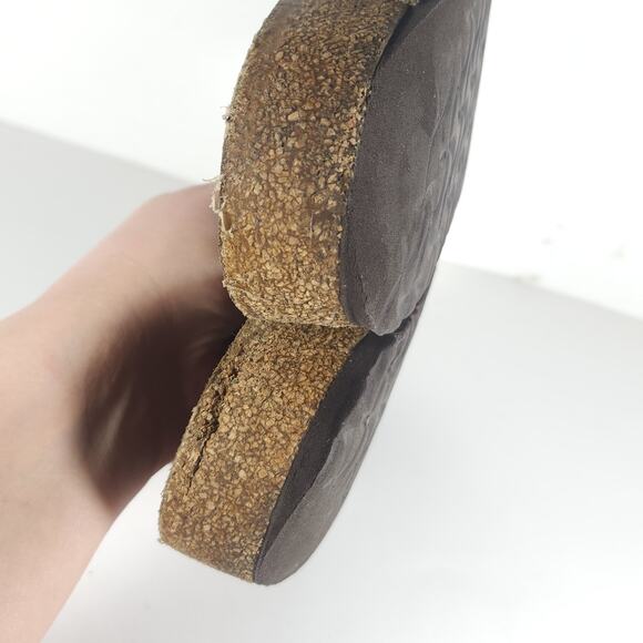 Birkenstock Men's Arizona EU43 US10 Taupe Suede 2 Strap Slide Sandals Shoes - Picture 14 of 16